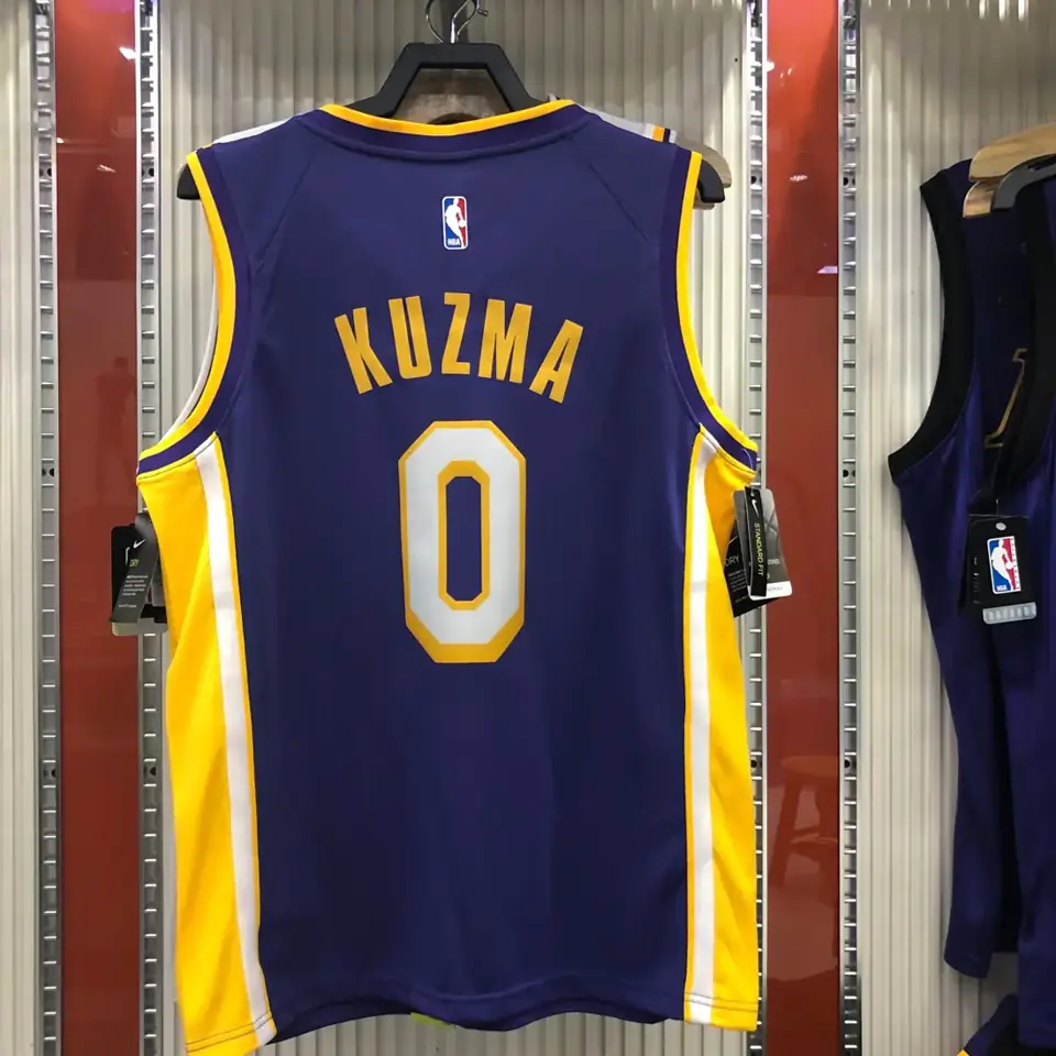 Foto 2 de Los Angeles Lakers morado cuello en V nº 0 Kyle Kuzma