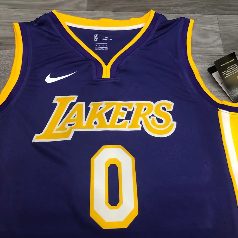 Foto 8 de Los Angeles Lakers morado cuello en V nº 0 Kyle Kuzma
