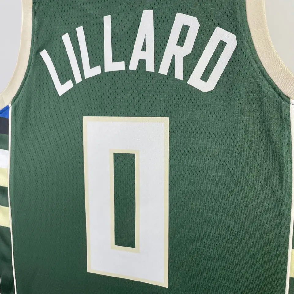 Foto 3 de Temporada 23 Bucks visitante verde número 0 Lillard