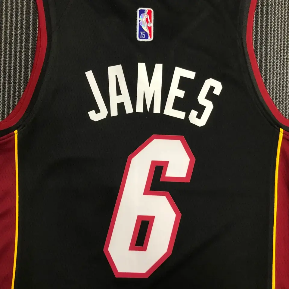 Foto 4 de 75 aniversario Miami Heat negro #6 LeBron James