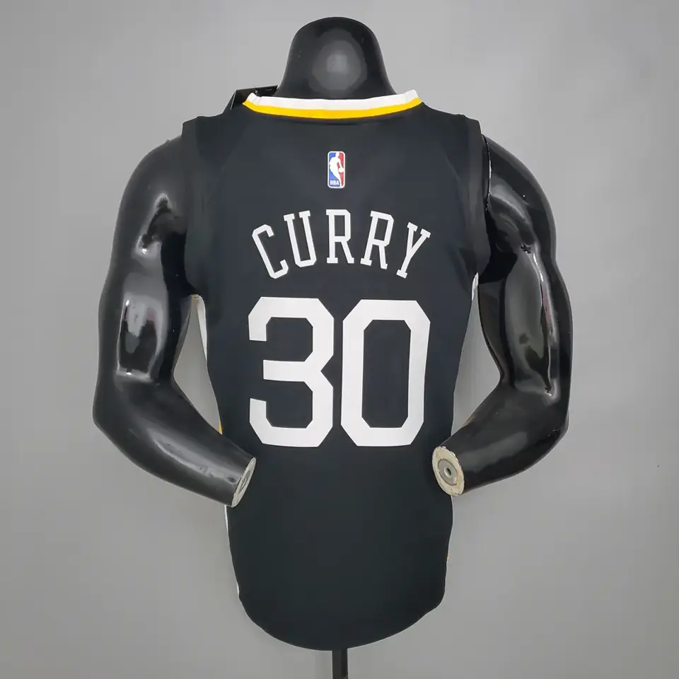 Foto 2 de Temporada 19 Golden State Warriors Edición Ciudad negro cuello en V nº 30 Stephen Curry