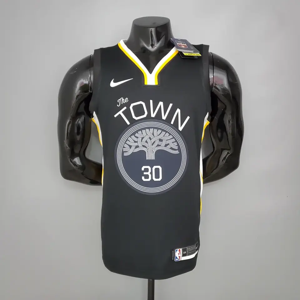 Foto 3 de Temporada 19 Golden State Warriors Edición Ciudad negro cuello en V nº 30 Stephen Curry