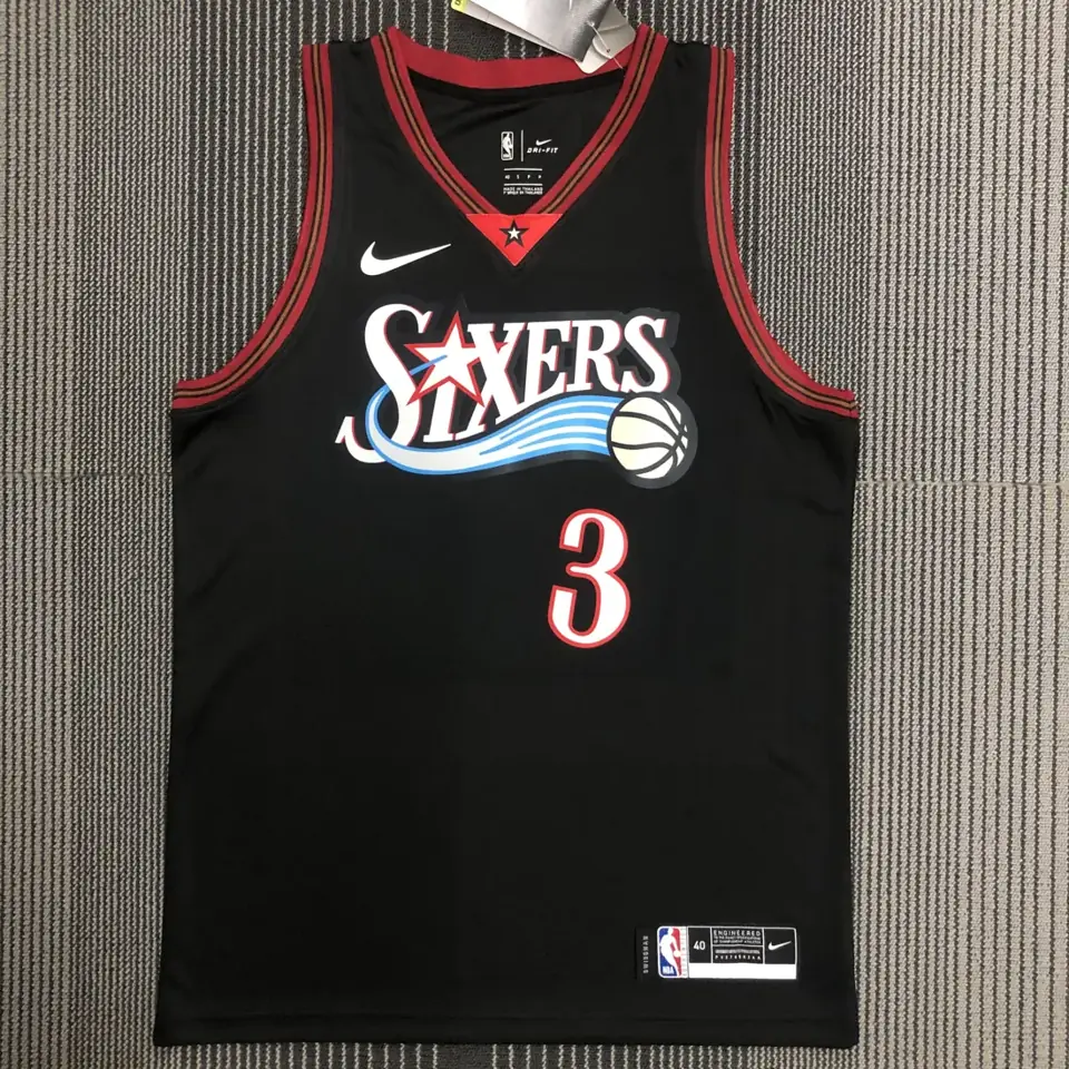 Foto 1 de 76ers retro Gran Estrella negro número 3 Iverson