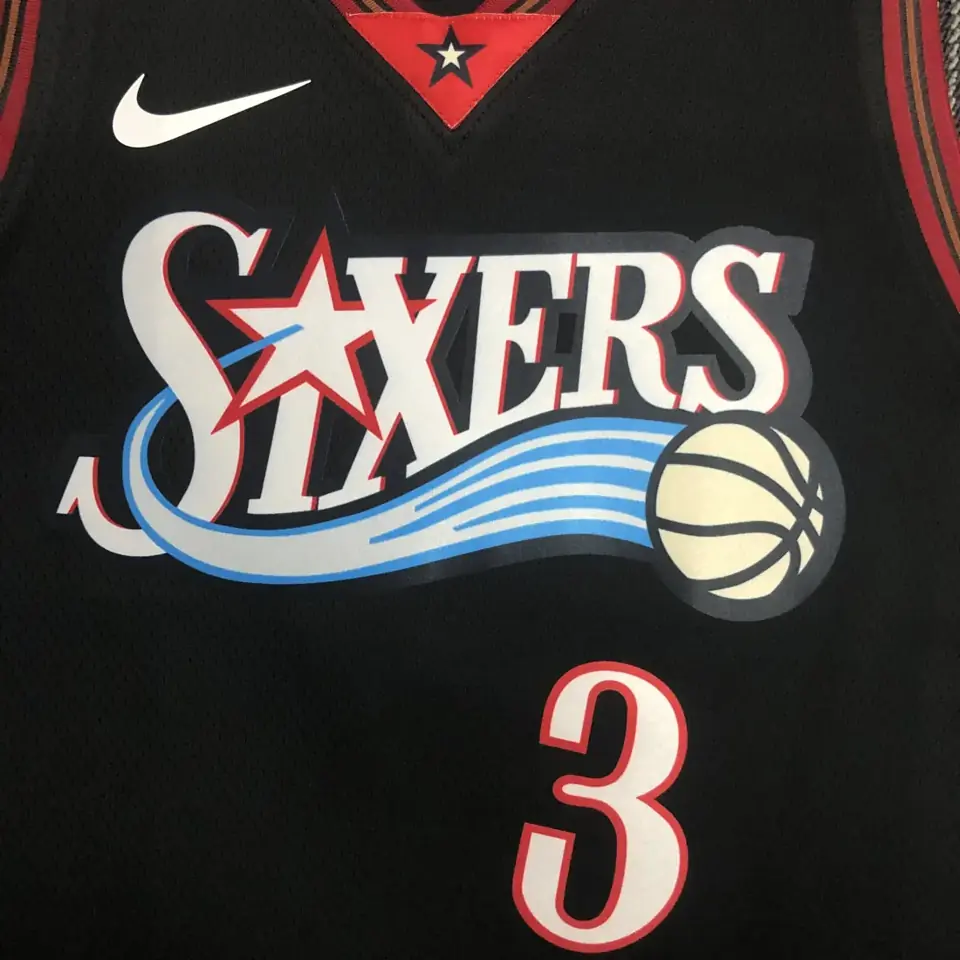 Foto 5 de 76ers retro Gran Estrella negro número 3 Iverson