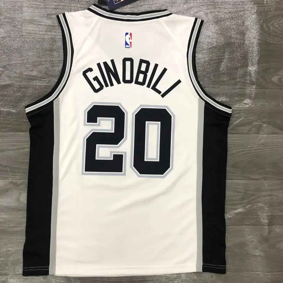 Foto 1 de San Antonio Spurs blanco número 20 Manu Ginóbili