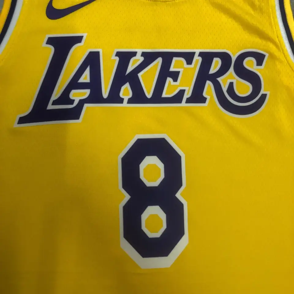 Foto 3 de Temporada 23 Los Angeles Lakers cuello redondo amarillo n.º 8 Kobe