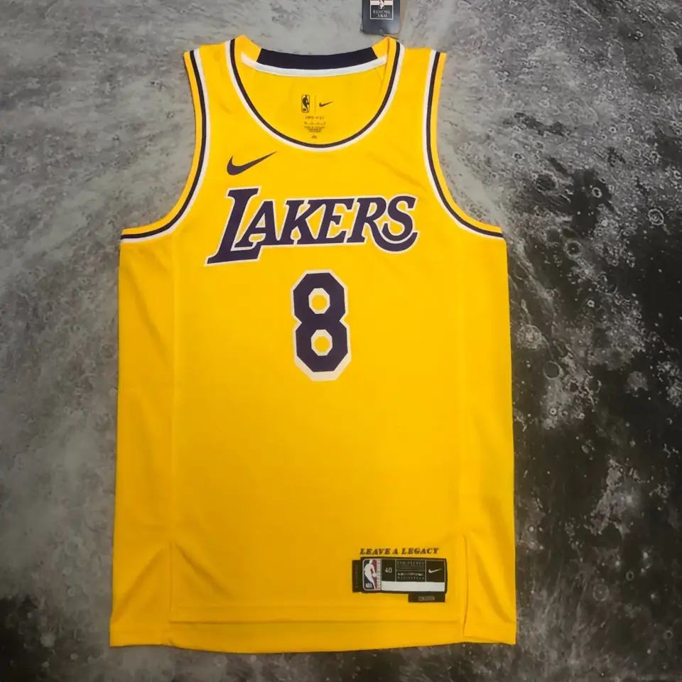 Foto 5 de Temporada 23 Los Angeles Lakers cuello redondo amarillo n.º 8 Kobe