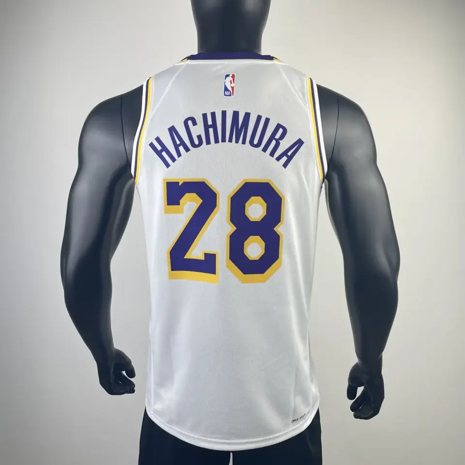 Foto 2 de Personalizado sin cambios ni devoluciones: temporada 23 Los Angeles Lakers blanco nº28 Hachimura