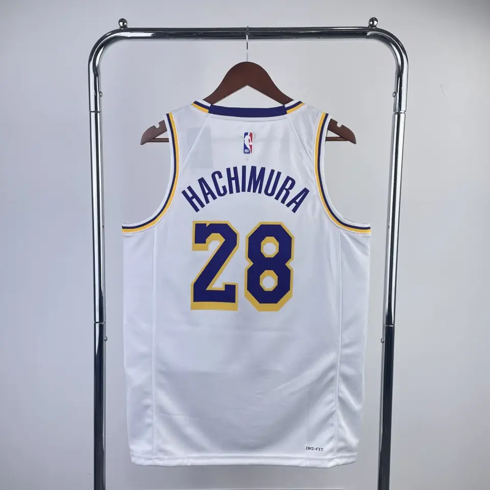 Foto 4 de Personalizado sin cambios ni devoluciones: temporada 23 Los Angeles Lakers blanco nº28 Hachimura