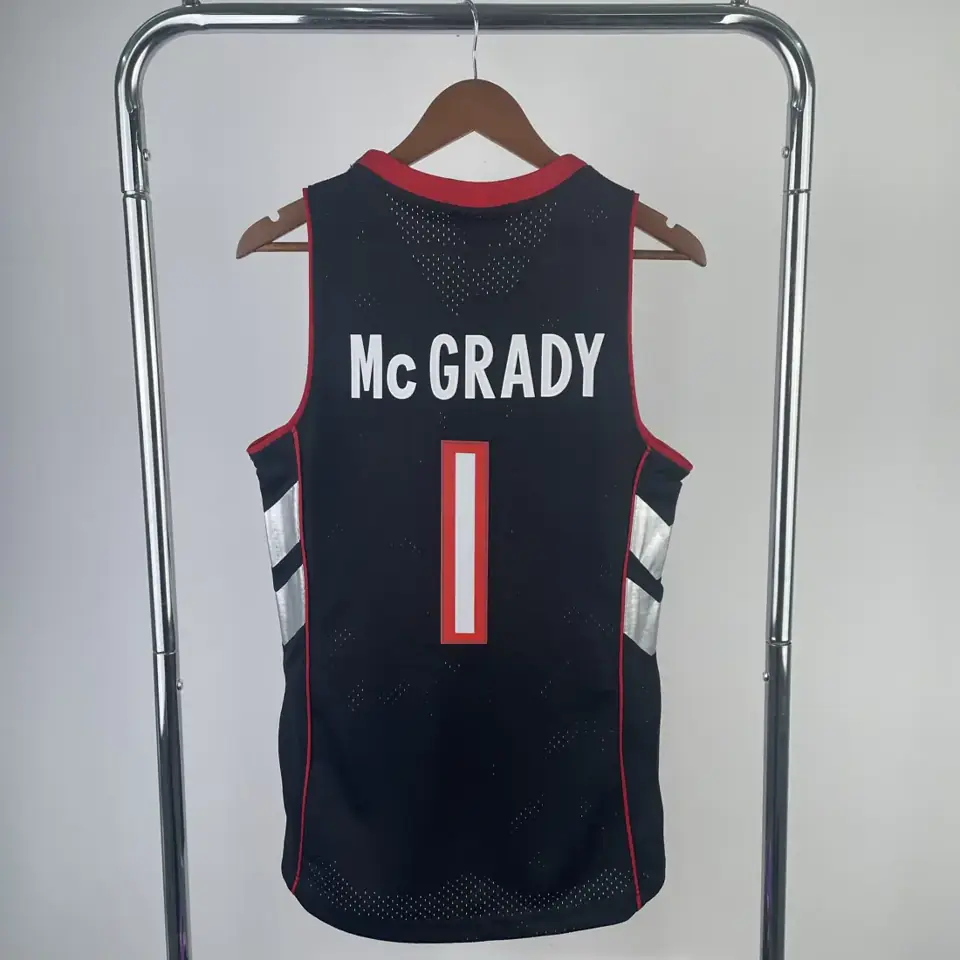 Foto 2 de Camiseta retro MN termoimpresa: SW Toronto Raptors temporada 00 morado y negro nº 1 McGrady