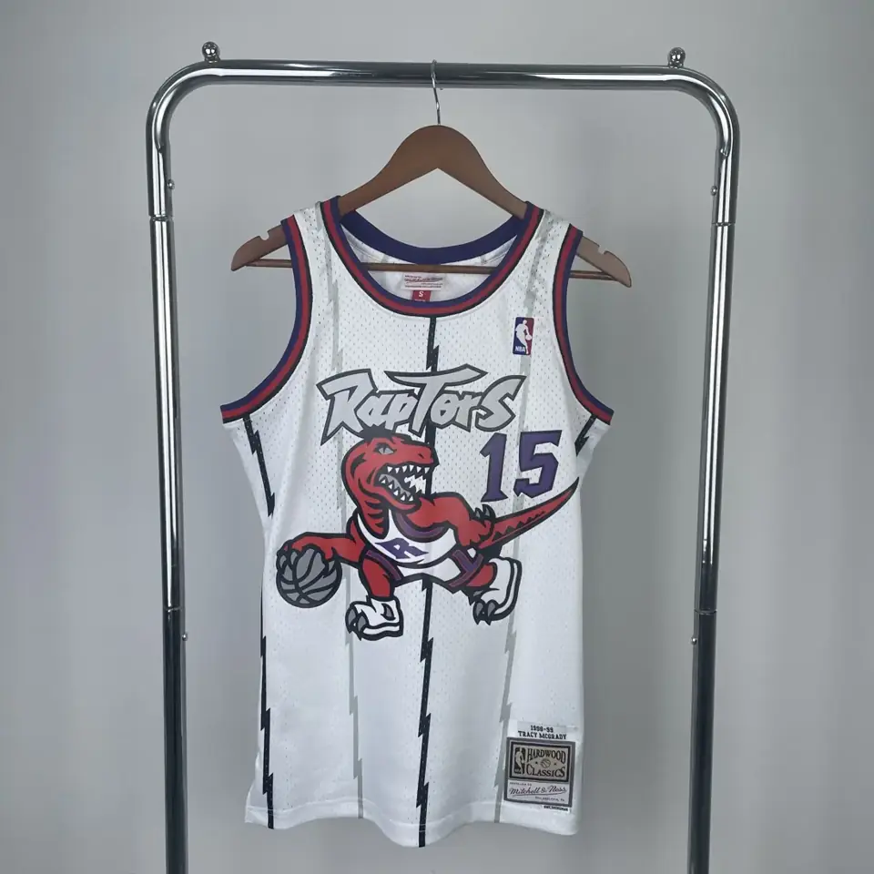 Foto 1 de Camiseta retro termoimpresa MN: SW Toronto Raptors temporada 99 blanco nº 15 Carter