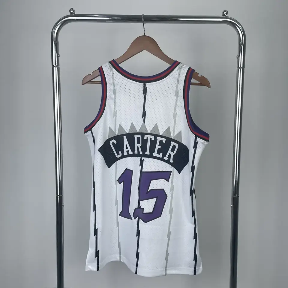 Foto 2 de Camiseta retro termoimpresa MN: SW Toronto Raptors temporada 99 blanco nº 15 Carter