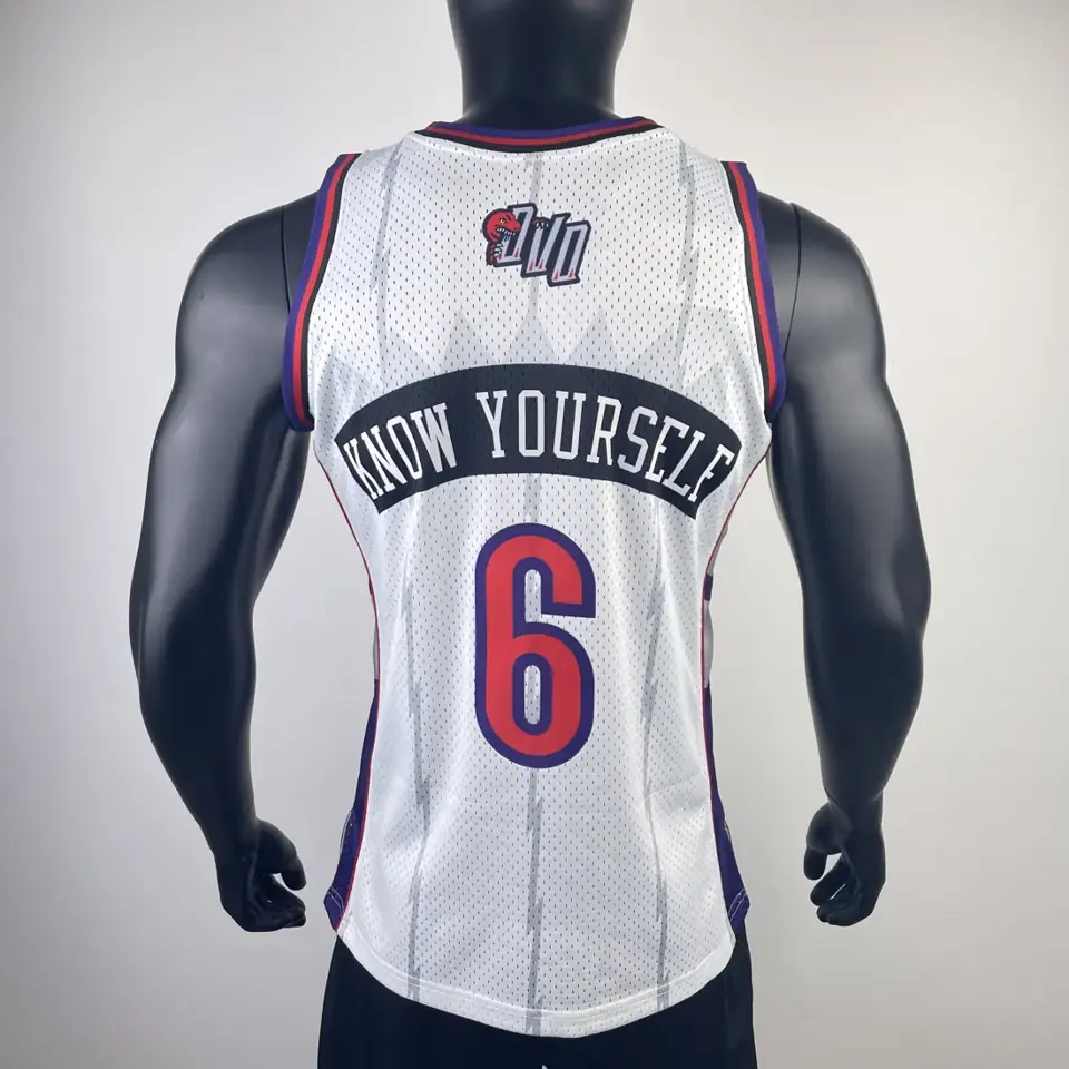 Foto 2 de Camiseta retro termoimpresa versión aficionado MN: Toronto Raptors blanco nº6