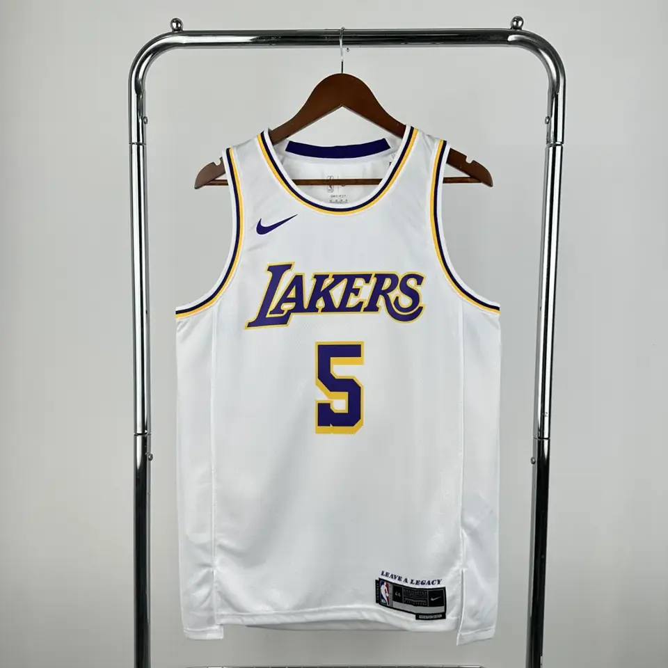 Foto 1 de Temporada 23 Los Angeles Lakers Blanco de cuello redondo Nº 5 Ayton
