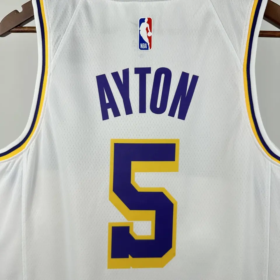Foto 3 de Temporada 23 Los Angeles Lakers Blanco de cuello redondo Nº 5 Ayton