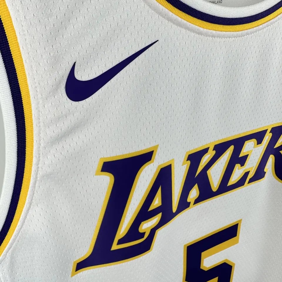 Foto 7 de Temporada 23 Los Angeles Lakers Blanco de cuello redondo Nº 5 Ayton