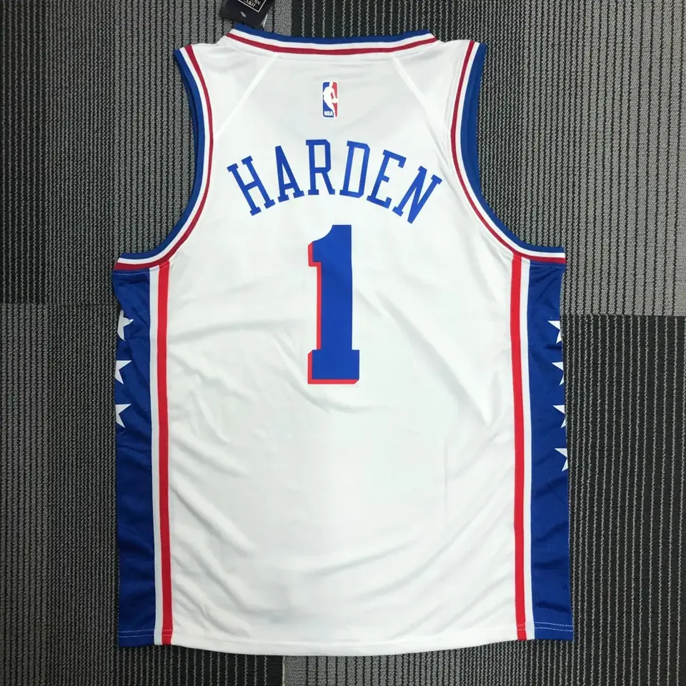 Foto 2 de 76ers cuello en V blanco número 1 Harden