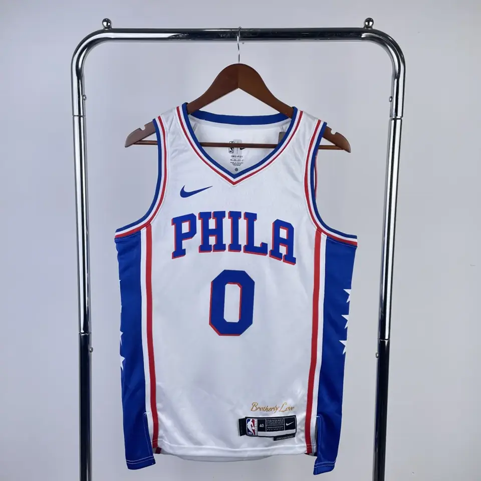 Foto 1 de Temporada 23 Philadelphia 76ers local blanco número 0 Maxey