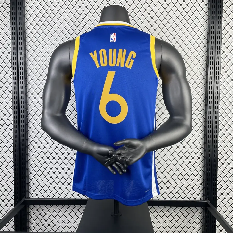 Foto 2 de Temporada 23 Golden State Warriors visitante azul número 6 Nick Young