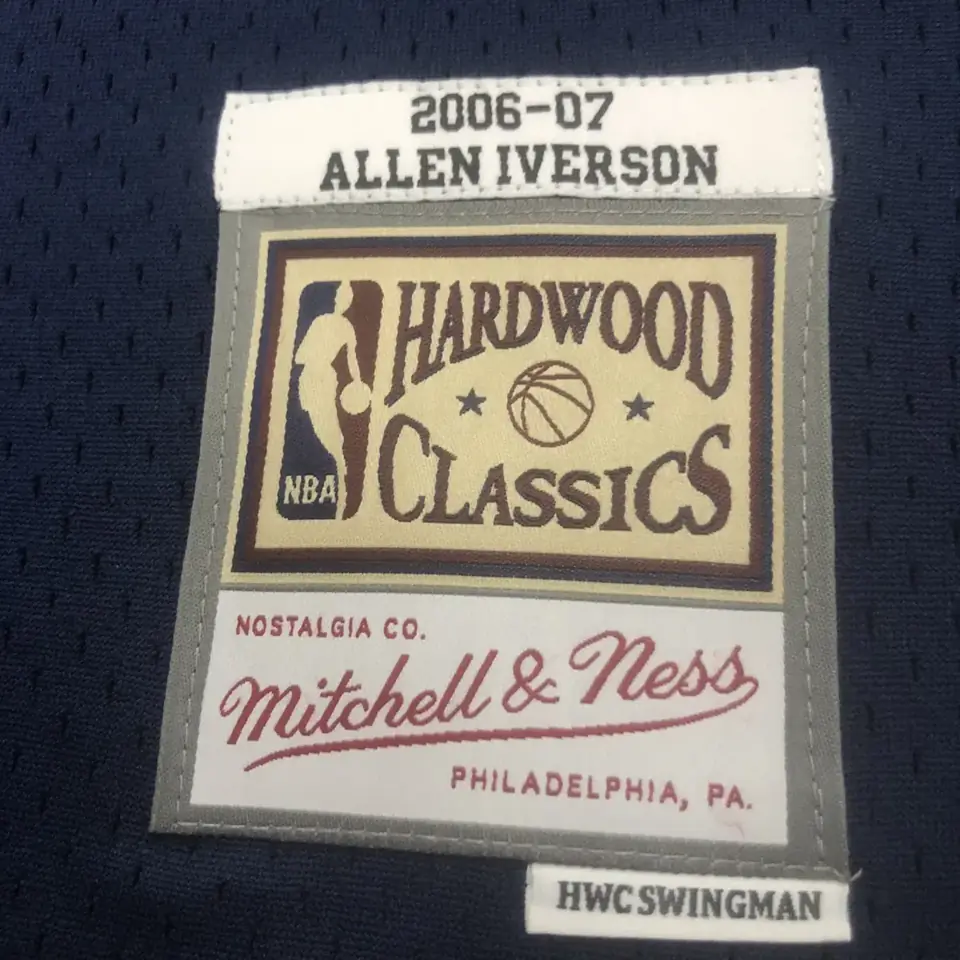 Foto 7 de Camiseta retro MN termoimpresa: SW Denver Nuggets temporada 06/07 azul marino n.º 3 Iverson