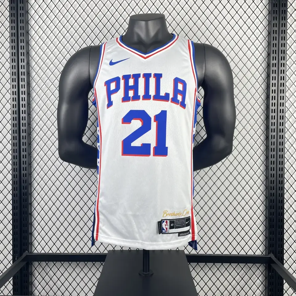 Foto 3 de Temporada 23 Philadelphia 76ers local blanco número 21 Embiid