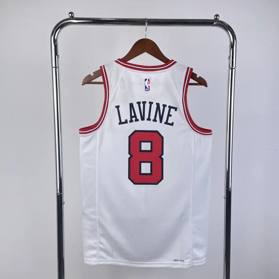 Foto 2 de Temporada 23 Chicago Bulls blanco n.º 8 LaVine