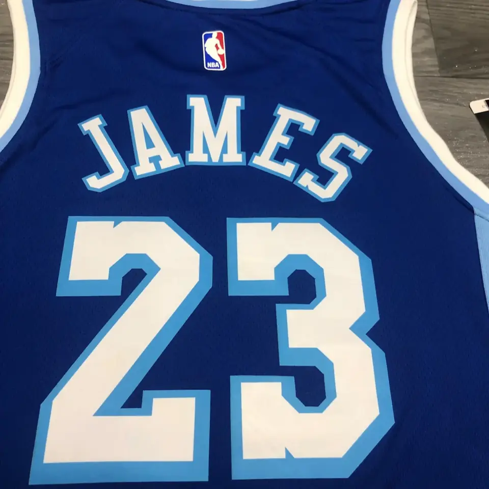 Foto 6 de Los Angeles Lakers Noche Latina retro azul número 23 LeBron James