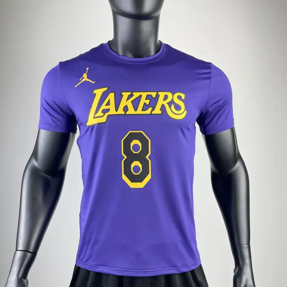 Foto 4 de Temporada 23 Los Angeles Lakers edición limitada Air número 8 camiseta de manga corta de secado rápido