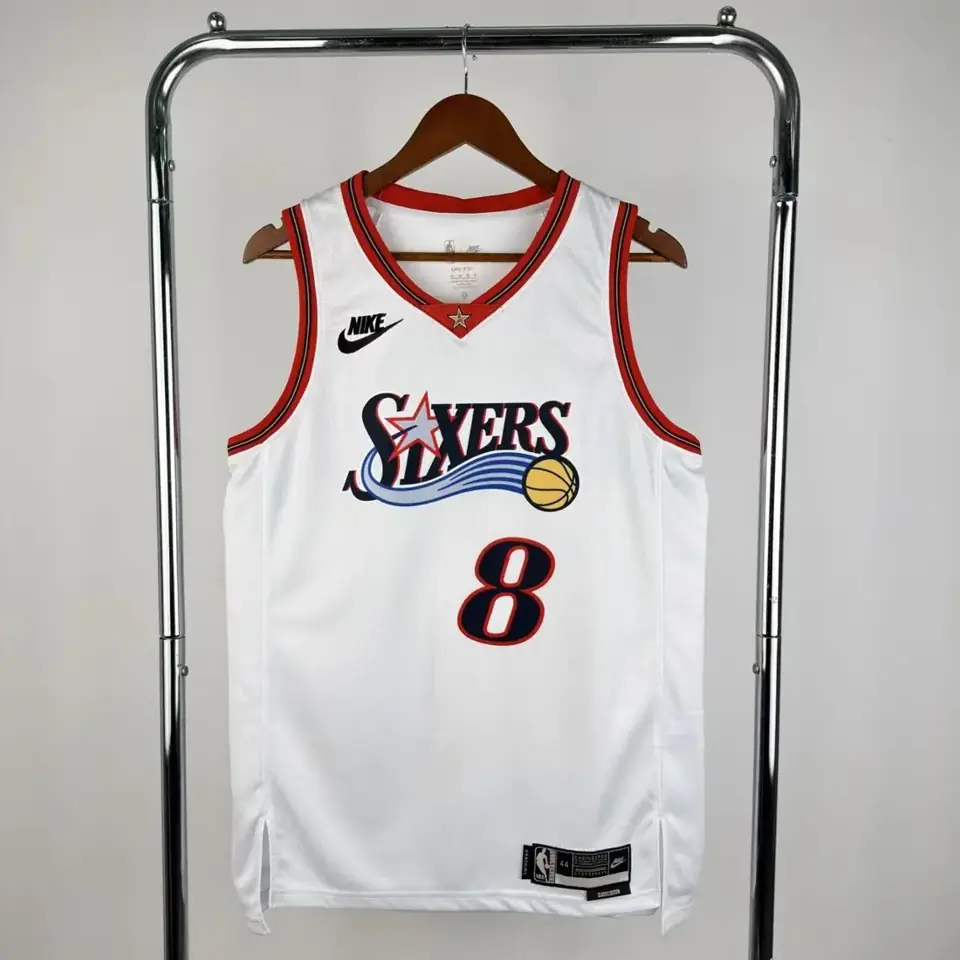 Foto 1 de Temporada 26 76ers retro blanco número 8 George