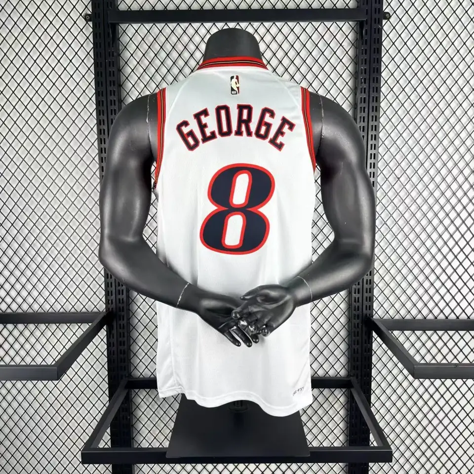 Foto 2 de Temporada 26 76ers retro blanco número 8 George