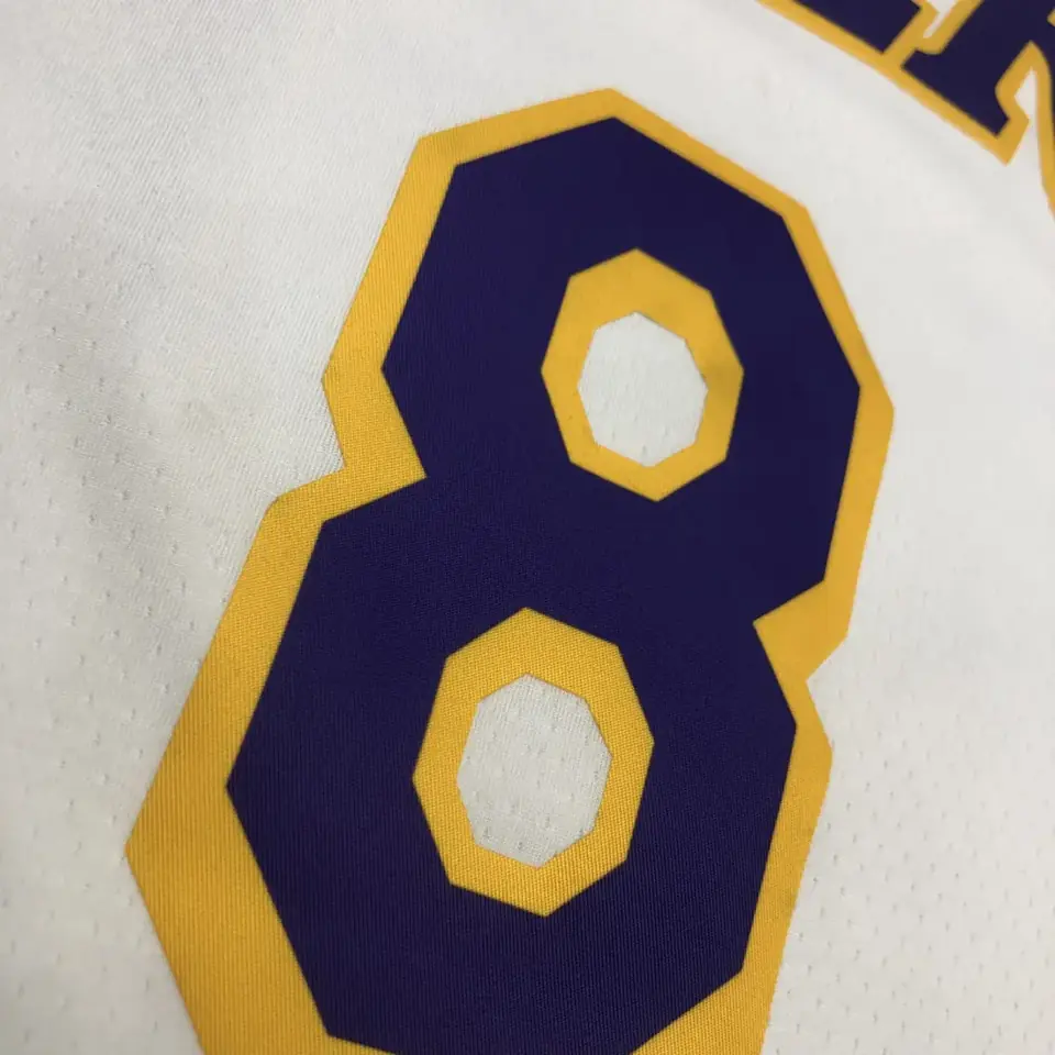 Foto 6 de Los Angeles Lakers blanco cuello en V nº 8 Kobe