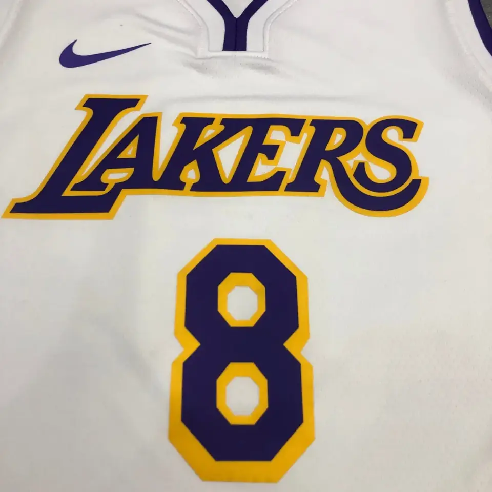 Foto 7 de Los Angeles Lakers blanco cuello en V nº 8 Kobe