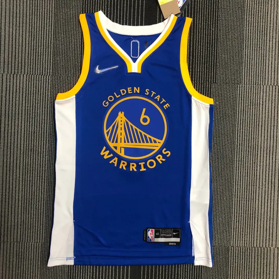 Foto 1 de 75 aniversario Warriors cuello en V azul número 6 Nick Young