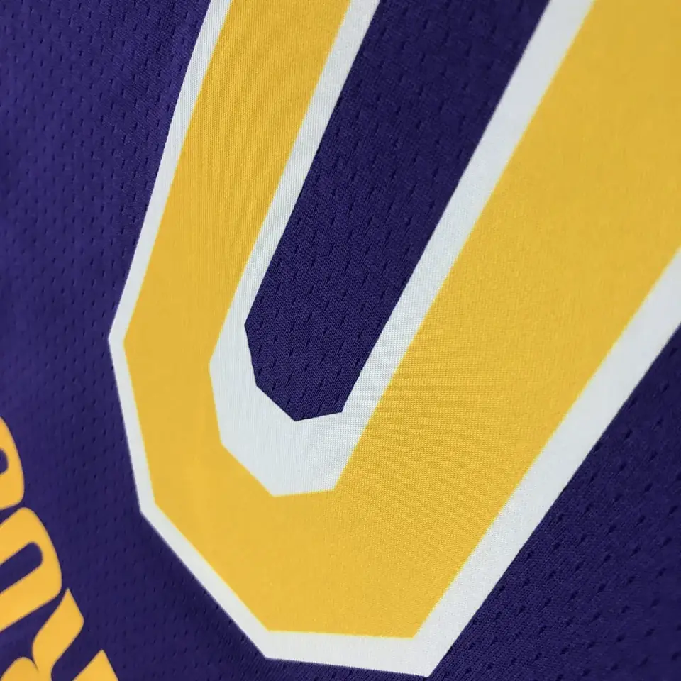 Foto 7 de Lakers temporada 21 tema JORDAN morado de cuello redondo #0 Westbrook