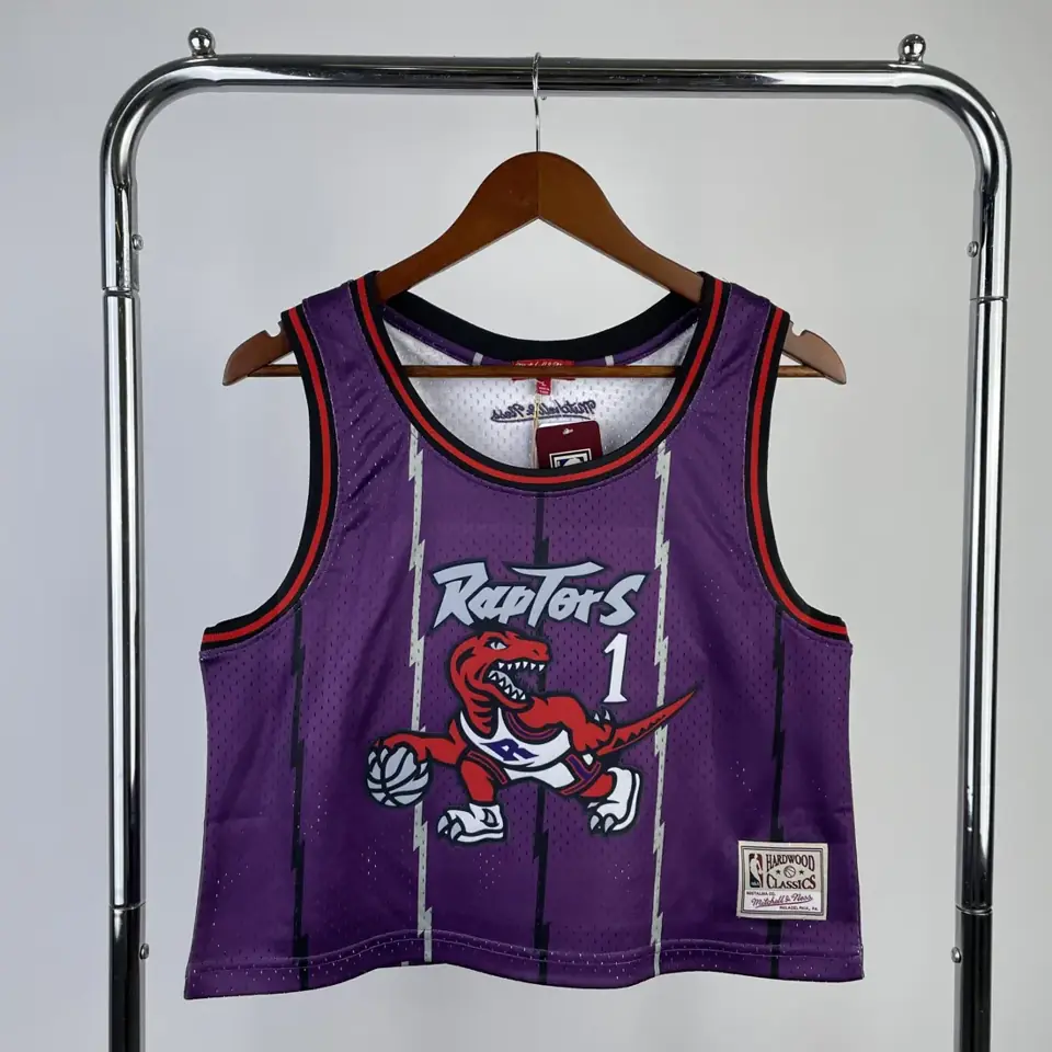 Foto 1 de MN camiseta retro corta de mujer: Raptors morado nº 1 Tracy McGrady