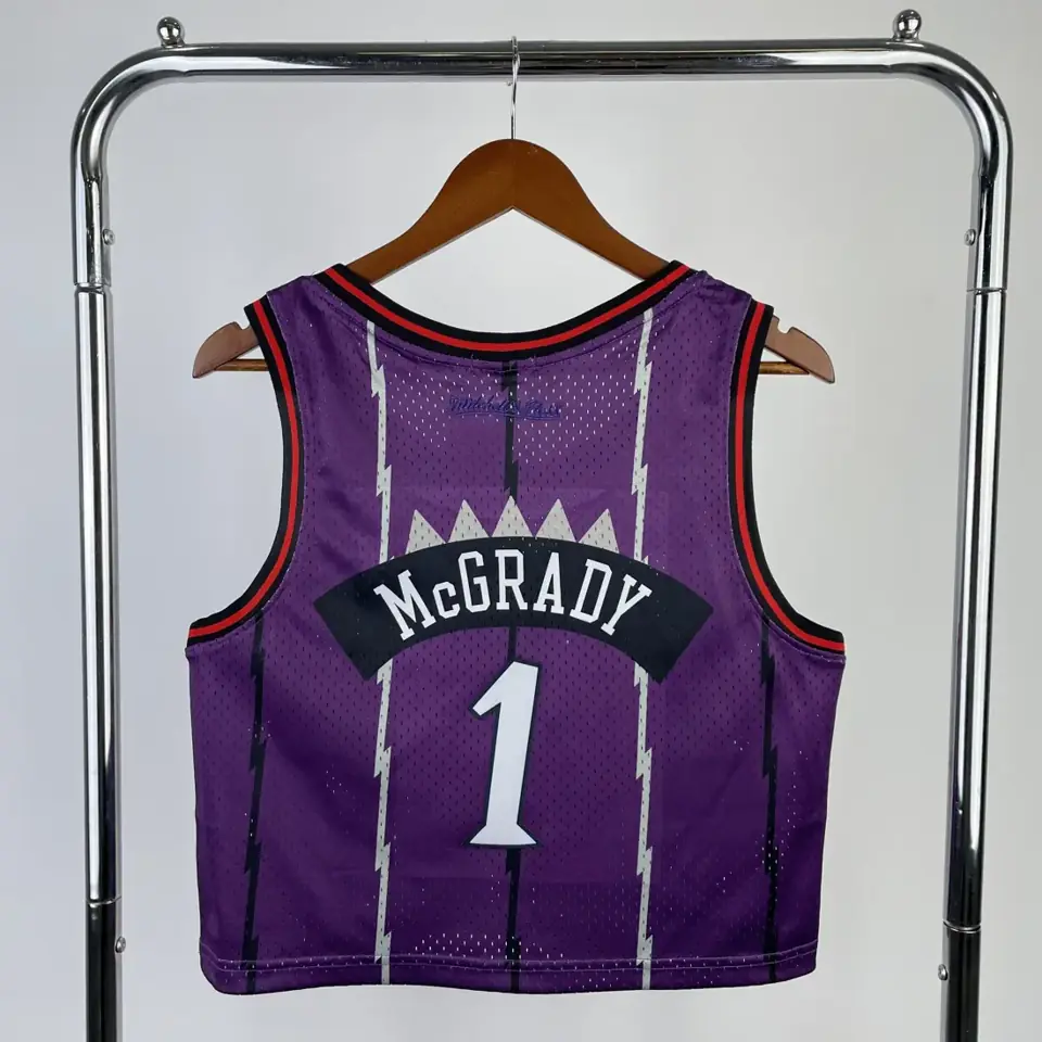 Foto 4 de MN camiseta retro corta de mujer: Raptors morado nº 1 Tracy McGrady