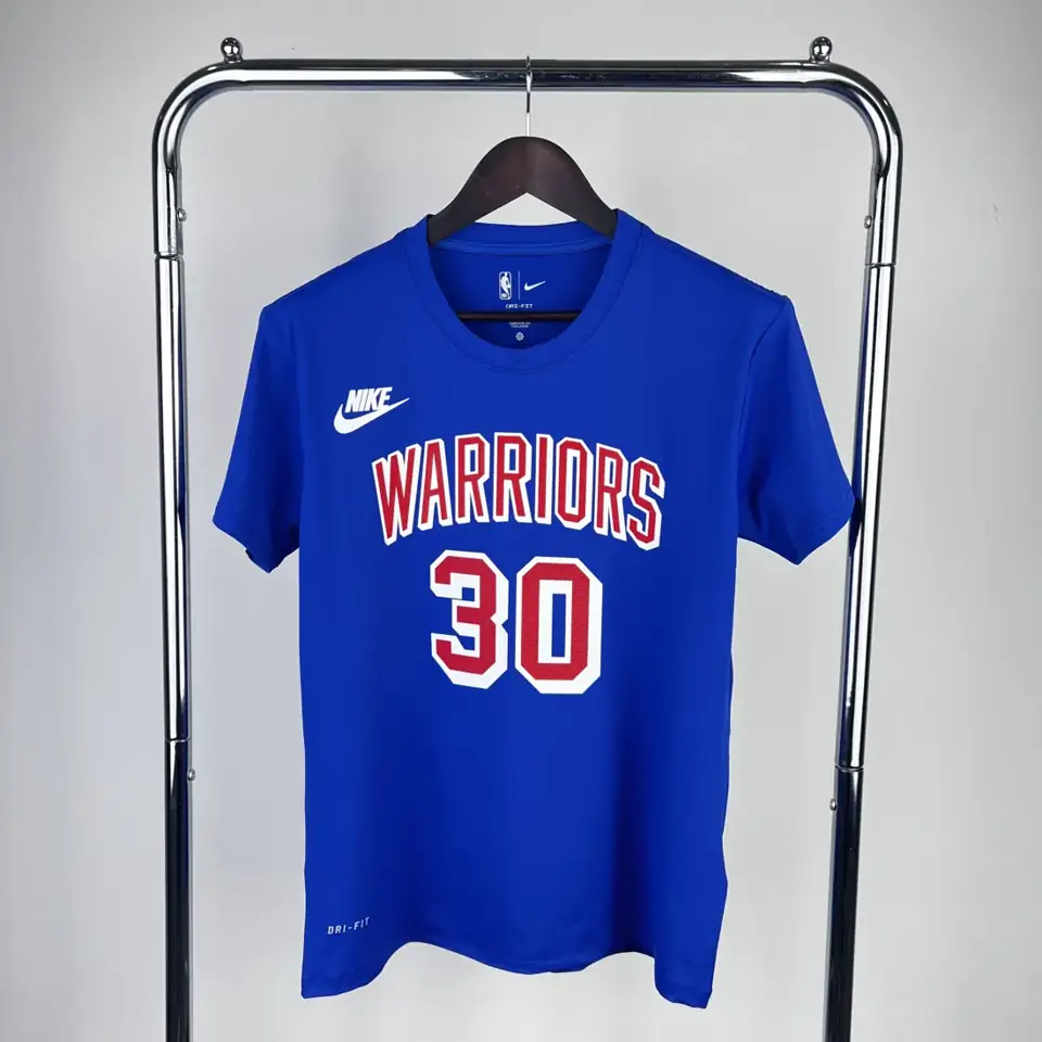 Foto 1 de Temporada 22 Warriors Curry retro Nº 30 camiseta de manga corta de secado rápido