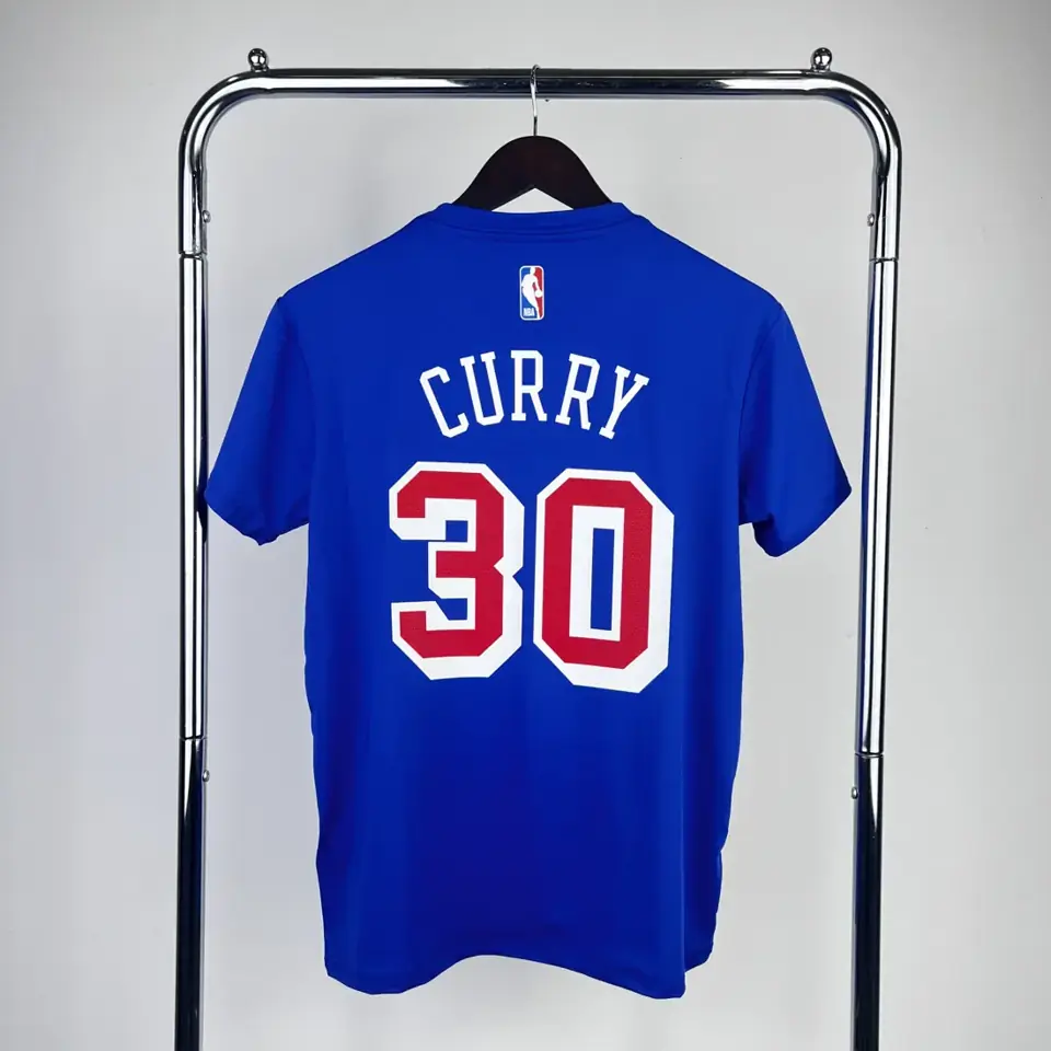 Foto 2 de Temporada 22 Warriors Curry retro Nº 30 camiseta de manga corta de secado rápido
