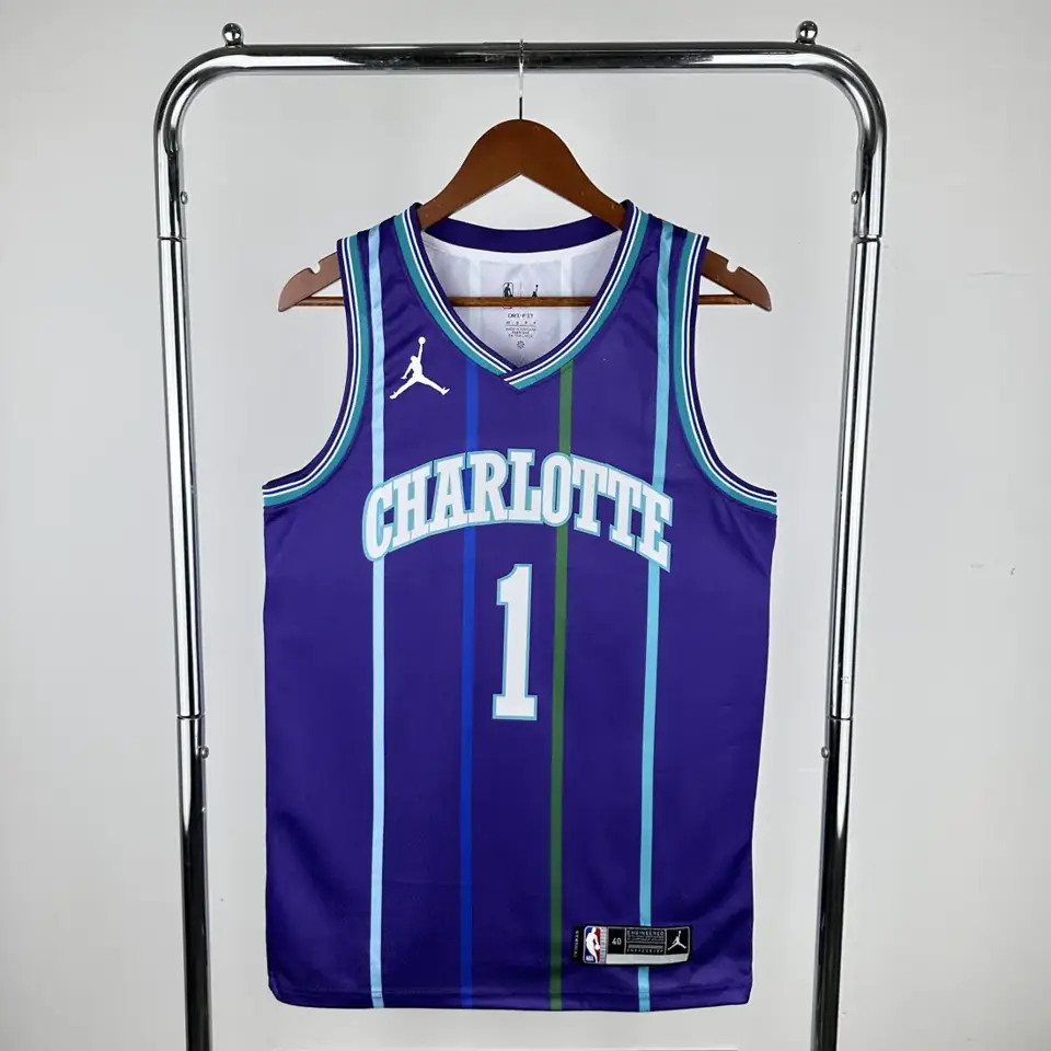 Foto 1 de Temporada 2020 Hornets retro morado nº 1 Ball