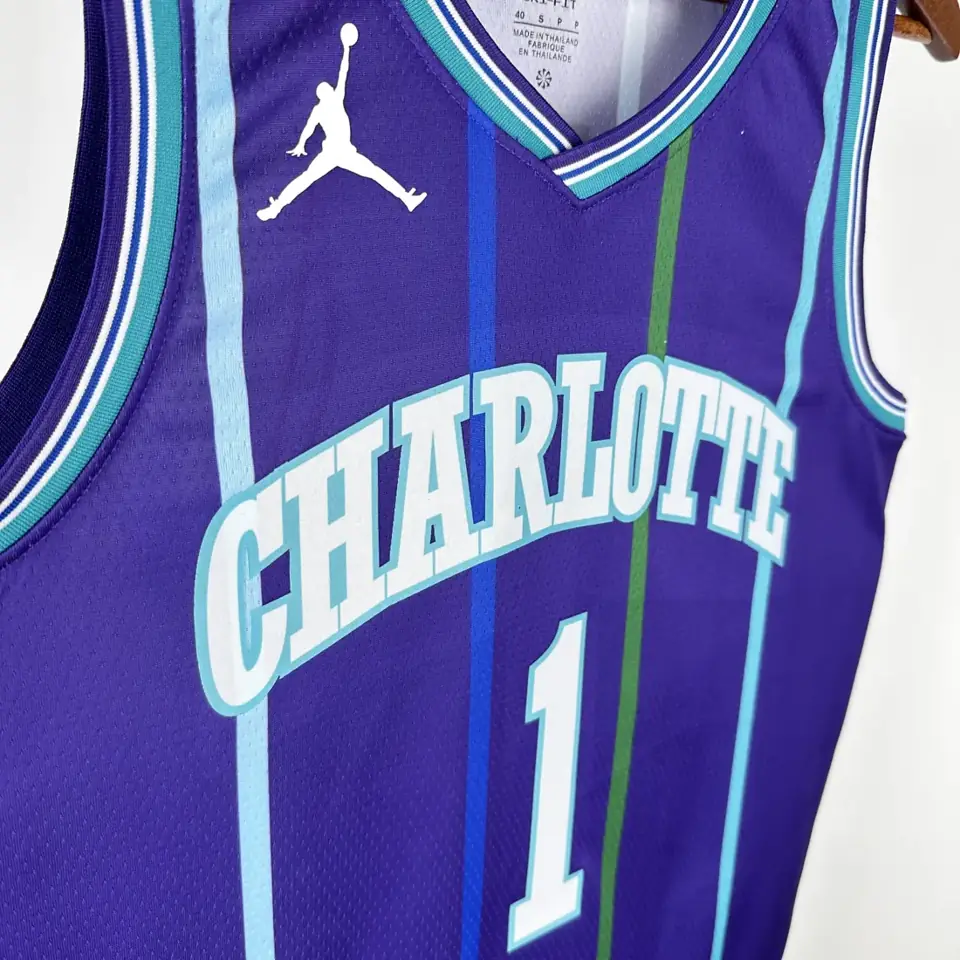 Foto 3 de Temporada 2020 Hornets retro morado nº 1 Ball