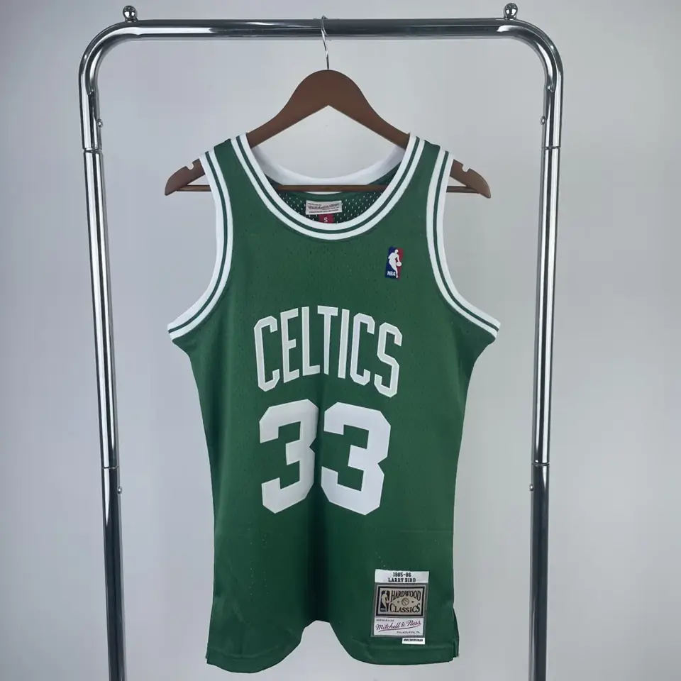 Foto 1 de Camiseta retro termoimpresa MN: SW Boston Celtics temporada 85/86 verde nº 33 Bird