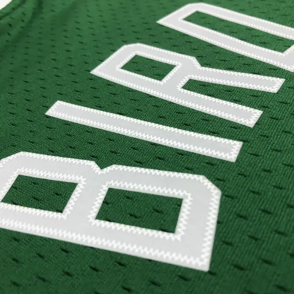 Foto 4 de Camiseta retro termoimpresa MN: SW Boston Celtics temporada 85/86 verde nº 33 Bird