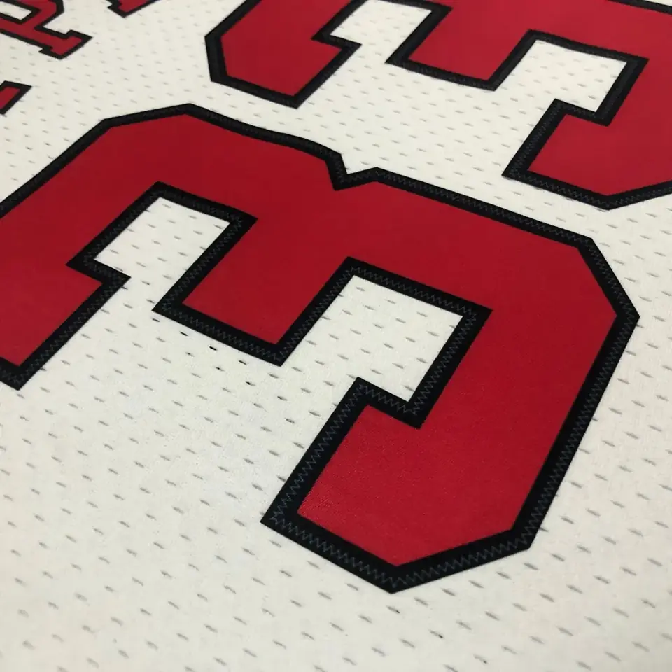 Foto 7 de MN camiseta retro termoimpresa: SW Chicago Bulls temporada 98 color blanco nº33 Pippen