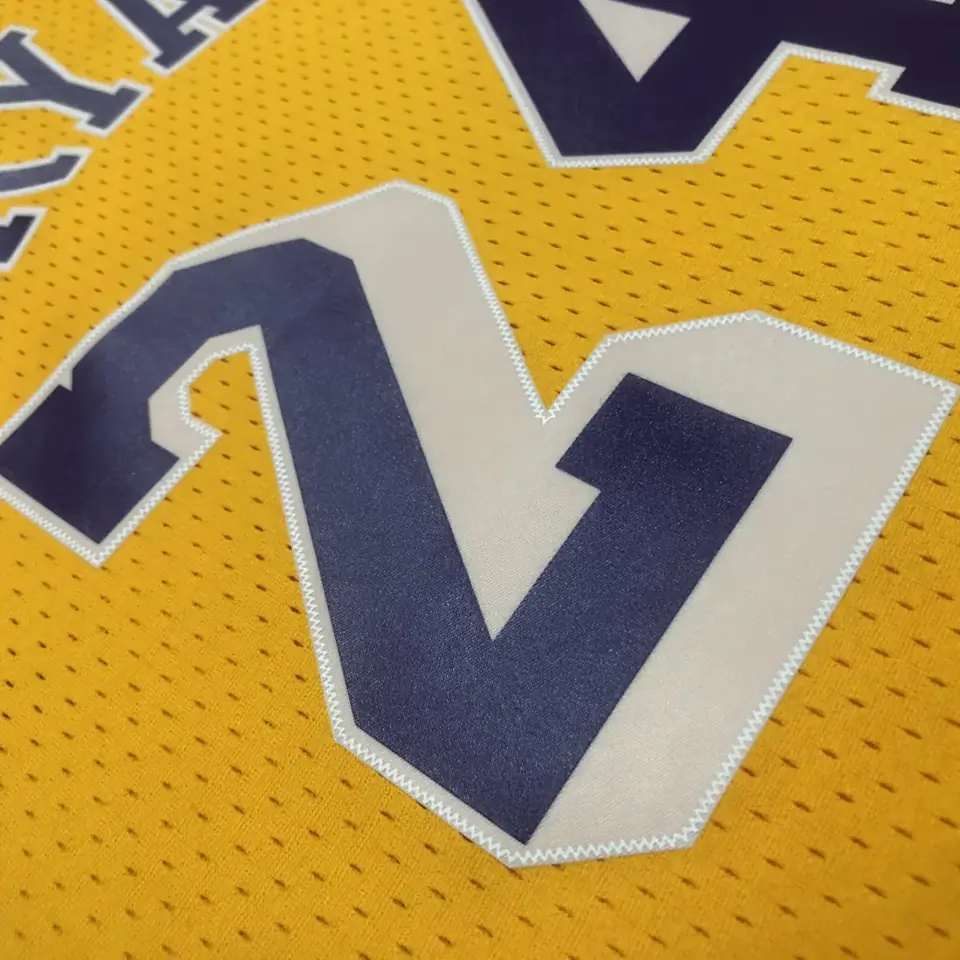 Foto 5 de MN camiseta retro termoimpresa: SW Lakers temporada 07/08 cuello redondo amarillo nº 24 Kobe Bryant
