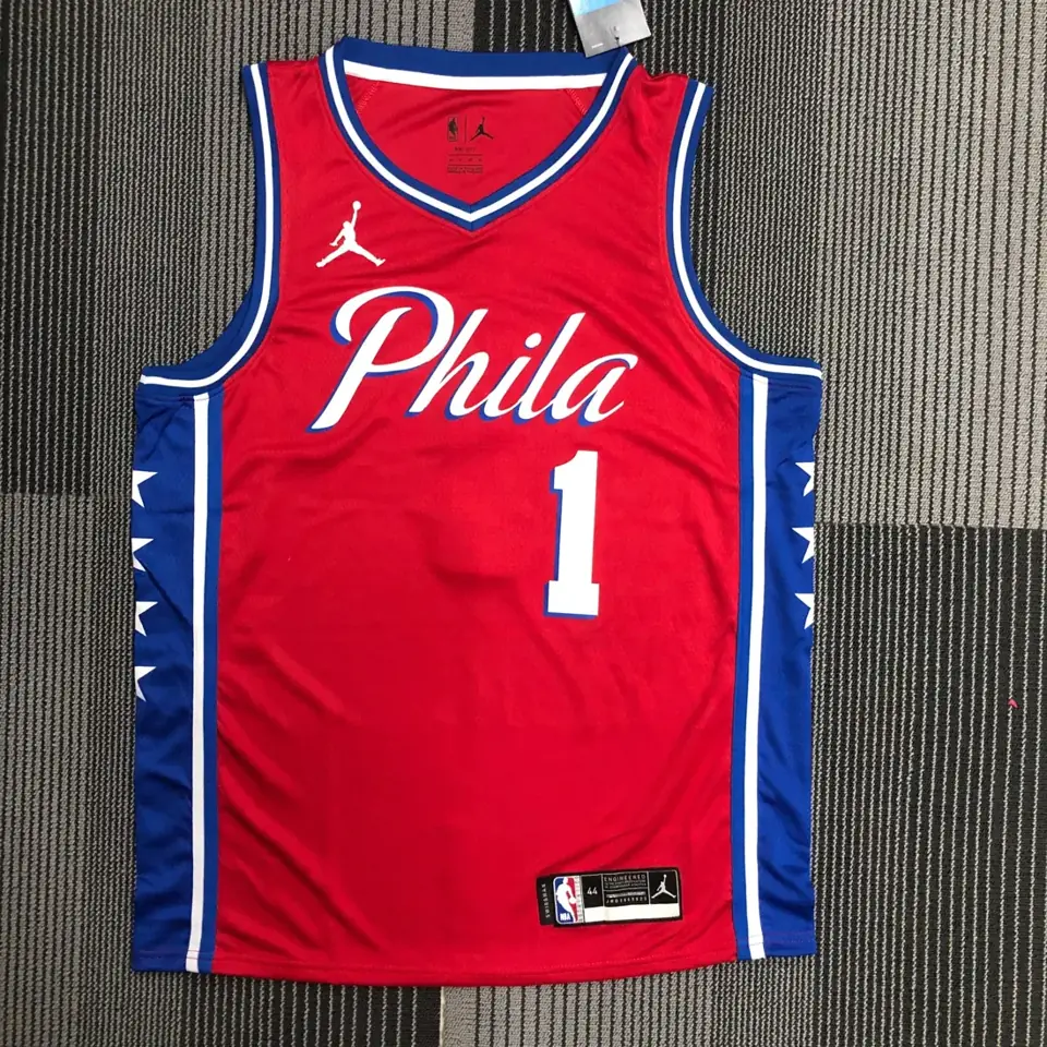 Foto 1 de 76ers versión Jumpman rojo número 1 Harden