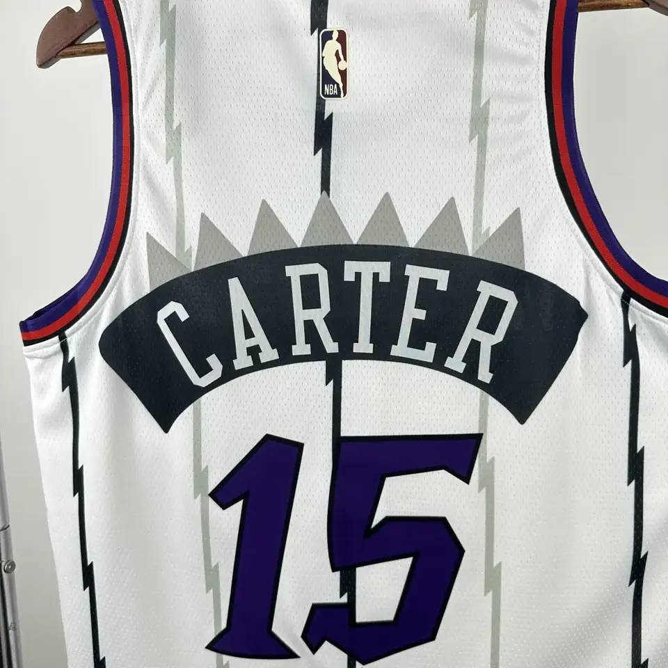 Foto 6 de Temporada 26 Raptors retro blanco número 15 Carter