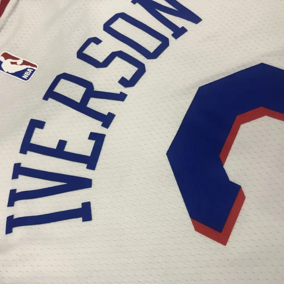 Foto 8 de Philadelphia 76ers, cuello en V, blanco, nº 3 Iverson