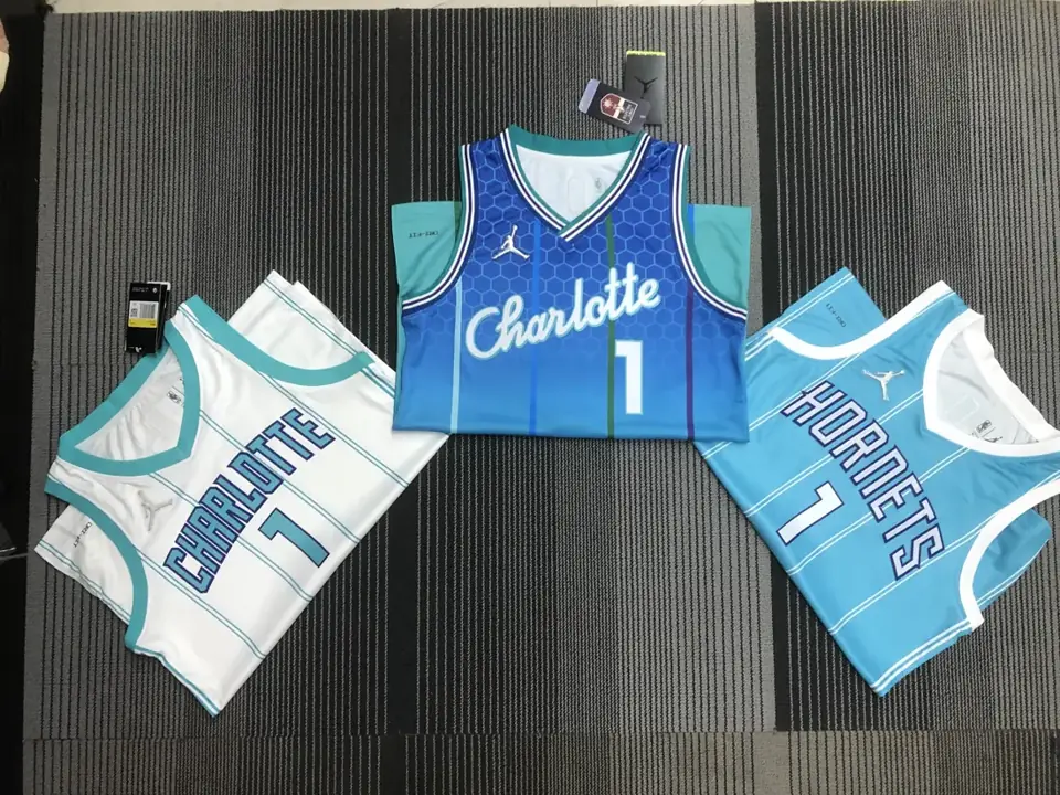 Foto 3 de 75 aniversario Charlotte Hornets azul #1 LaMelo Ball