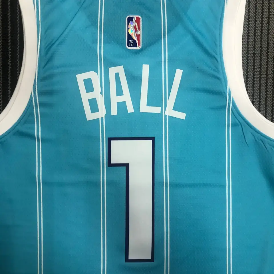 Foto 4 de 75 aniversario Charlotte Hornets azul #1 LaMelo Ball