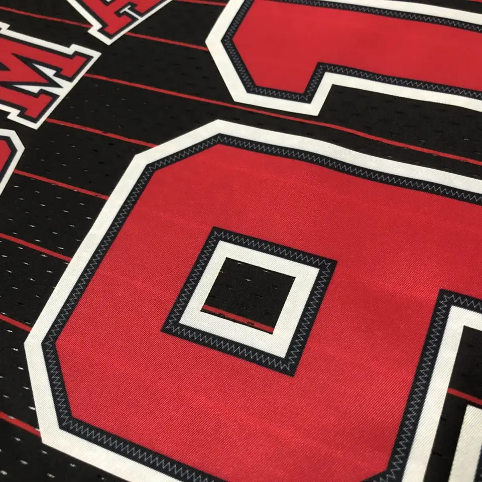 Foto 6 de MN camiseta retro termoimpresa: SW Chicago Bulls temporada 96 rayas negras nº91 Rodman